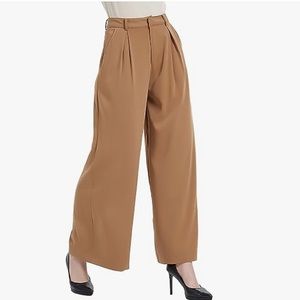 Wide Leg Camel Trousers